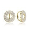 MINET JMAS0314GE00 - MINET Luxusní pozlacené kruhové stříbrné náušnice s bílými zirkony