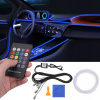 INTERIÉROVÉ OSVETLENIE AUTA LED RGB OPTICKÉ VLÁKNO AMBIENTNÉ SVETLO 8M APLIKÁCIA