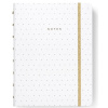 FILOFAX Notebook Moonlight, notes A5 s gumičkou, linajkový, 148x210mm, 56 listov, biely s bodkami