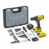 Stanley FatMax V20 Aku vŕtačka so sadou príslušenstva, 100 ks, 18V SFMCD700D2A