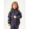 Detská nepremokavá bunda s flísom, Kvety - veľ. 98/104