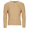 Polo Ralph Lauren Svetre PULL COL ROND EN MAILLE TORSADEE Béžová