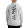 Alpha Industries Back Print Hoody pánska mikina pastel grey Veľkosť: XXL, Farba: šedá