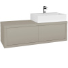 Dreja Umývadlová skriňa STORM SZZ2 120 (umývadlo Kube) - M05 Béžová mat / M05 Béžová mat / Pravé