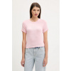 Tričko Juicy Couture SHEER FITTED TEE dámske, ružová farba, JCWCT225301 M