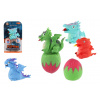 Dinosaurus/vajcia obracací silikón 15cm 4 druhy na karte