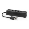 Nedis CCGB60250BK01 - USB hub | 1x USB-A | 3x USB A...