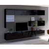 MEBLINE Obývacia stena CALABRIA 4 čierna / čierny lesk