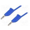 Měřicí šňůra 70VDC 33VAC 16A banánek 4 mm,z obou stran modrá