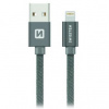 Swissten 71523202 Datový Textile Usb / Lightning, 1,2m, šedý