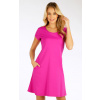 Litex Dámske šaty s krátkym rukávom 5G196 fuchsia S