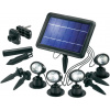 Solárne záhradné reflektory DL senzor 4Z 1xNLED T8h ESOTEC Solarspot Quattro Power SB (Bodové záhradné svietidlá, Počet: 4, Solár panel: 2.0Wp, LED žiarovka: 1x Nichia LED Studená biela 6000K, Doba os