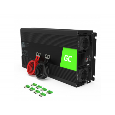 Menič napätia Green Cell z 24V na 230V 1500W/ 3000W čistá sínusoida INV19