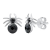 Stříbrné náušnice pavouci se Swarovski® Crystals MWE13677S