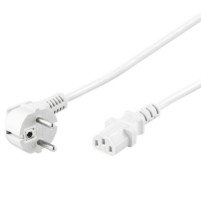 PremiumCord Kabel síťový 230V k počítači 1m bílý (kpsp1w)