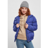 Urban Classics Ladies Hooded Puffer Jacket Farba: bluepurple, Veľkosť: M