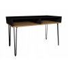 Čierne drevené lavice retro kovové regály 120x60 (Čierne drevené lavice retro kovové regály 120x60)