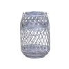 Chic Antique Sivá plechová antik lampáš Ornion - Ø12*18cm - Chic Antique