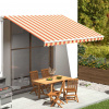 vidaXL Náhradná látka na markízu žlto-oranžová 4x3,5 m - Viacfarebný - 172980-107250