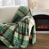 Károvaná hrejivá deka z mikrovlákna- zelená Šírka: 150 cm | Dĺžka: 200 cm