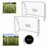 Futbalové príslušenstvo pre deti - Prenosná futbalová bránka 124 x 96 x 61 cm (2x futbalové bránky KOVOVÉ bránky 124cm 2 ks)