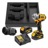 DeWALT Náradie - 18V AKU rázový uťahovač, 2x 5,0 Ah XR, gumový kryt, nabíjačka DCF891P2G