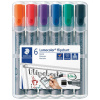 Staedtler 356 B WP6 popisovač na flipcharty Lumocolor® flipchart marker 356 B 2 - 5 mm černá, modrá, červená, zelená, oranžová, fialová 6 ks