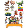 CUKROVÁ TLAČ Jedlý obrázok na tortu TOY STORY CHUDY BUZZ ASTRAL + MENO POSTAVY 4