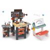 Set pracovný stôl trojkrídlový Black&Decker Mega Center a školská lavica Smoby na kreslenie s obojstrannou tabuľou