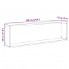 vidaXL Nástenné poličky v tvare kocky 100x15x30 cm kompozitné drevo - Hnedá - 218895-213704
