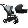TFK Mono4 2v1 Blue Dual Color Combi carrycot + Seat unit Nafukovacie kolesá Hlboká vanička Premium Black