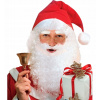 ČIAPKA SANTA CLAUSA S BRADOU, FÚZAMI A OBOČÍM
