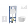 GEBERIT - Duofix Set předstěnové instalace, klozetu Gaia a sedátka softclose, tlačítko Sigma20, bílá/chrom SANI11CA3118B