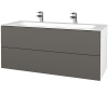 Dreja Umývadlová skrinka VARIANTE SZZ2 120 pre úmyvadlo Finon - N01 Biela lesk / N06 Lava