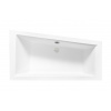 BESCO INTIMA SLIM 160 x 90cm pravá vaňa asymetrická hranatá s nízkym okrajom, akrylátová, biela lesklá, #WAIT-160-SP