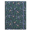 FILOFAX Notebook Garden Dusk, notes A5 s gumičkou, linajkový, 148x210mm, 56 listov, tmavomodrý s motívom listov