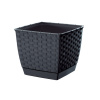 kvetináč 19cm RATOLLA SQUARE DRLK190-S433 antracit plastový PROSPERPLAST