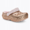 Detské sandále Crocs Classic Lined Glitter Clog gold/barely pink 22-23 EU
