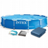 Basen Intex 366 x 366 cm (Rámový záhradný bazén 366 x 76 cm set 6v1 INTEX 28210)