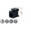 Solarix zárezový keystone CAT6 UTP RJ45 čierny SXKJ-6-UTP-BK 25286601