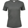 TeeJays Tričko Interlock TJ 580, krátký rukáv, dámské COT180580r8202-powder grey M Šedá