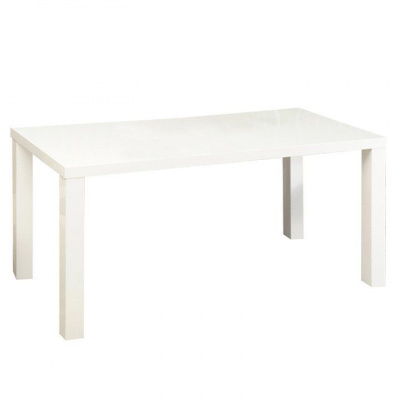 Tempo Kondela Jedálenský stôl, biela vysoký lesk HG, ASPER NEW TYP 2 (120x76x80cm)