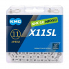 ŘETĚZ KMC X11 SL STŘÍBRNÝ WAXED BOX