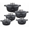 Sada hrncov Zilner PREMIUM BLACK, hliníkové, 10 ks