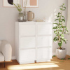 vidaXL Komody 2 ks biele 32x34x75 cm borovicový masív - Biela - 149734-2309