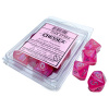 Sada kociek na RPG: Chessex - Borealis Pink Silver Luminary (10 ks)