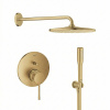 Súprava horná sprcha so sprchovacím ramenom Grohe Rainshower 26558GN0, vaňová/sprchová batéria Grohe Essence 24058GN1, 26658GN0, 27400GN0, 28362GL1