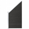 Plotový panel WPC 90 x (100-180) cm, sivý