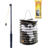 _Ostatní 1_ Lampion válec 15cm Halloween duch na svíčku / žárovku s hůlkou na baterie Světlo