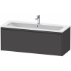 DURAVIT Ketho 2 závesná skrinka pod umývadlo, 1 zásuvka, 1210 x 480 x 440 mm, grafit super matná, K25065080800000